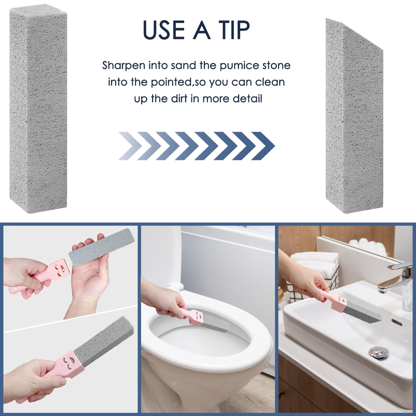 36 Pack Pumice Stone Toilet Bowl Cleaner with Handle Pumice Stone for Cleaning Toilets, Stove, Bathtubs, Grills, Swimming Pools, Sinks Pumice Stone