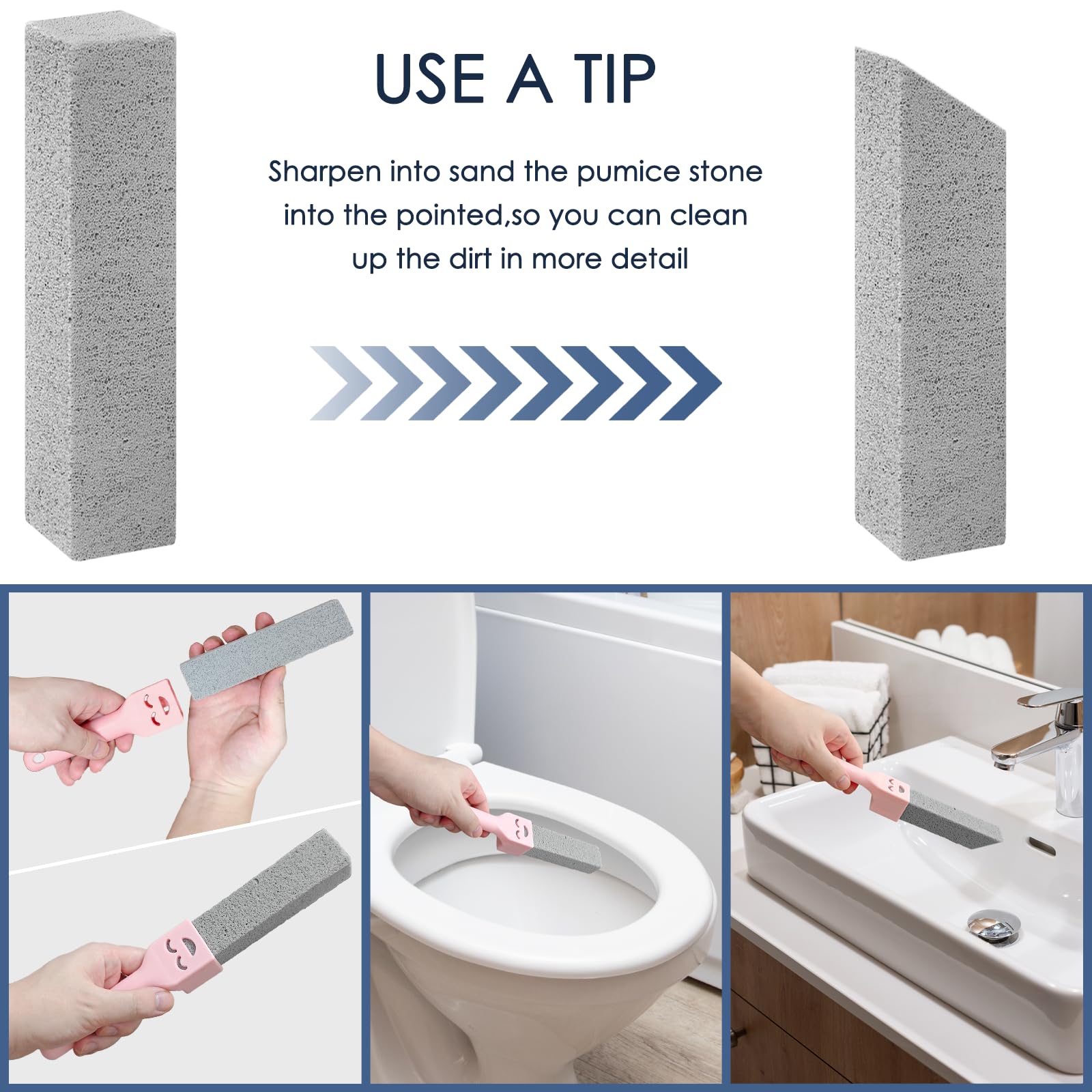 36 Pack Pumice Stone Toilet Bowl Cleaner with Handle Pumice Stone for Cleaning Toilets, Stove, Bathtubs, Grills, Swimming Pools, Sinks Pumice Stone