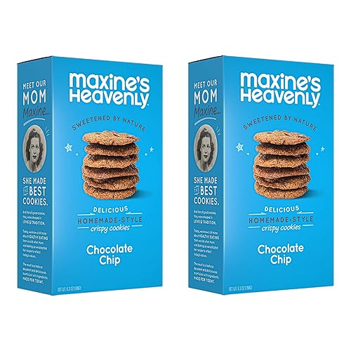 Maxine's Heavenly Crispy Chocolate Chip Cookies | Low Carb, Low Sugar, Vegan Snacks, Plant Based Snack, Kosher, Gluten Free Snack - Healthy Snacks | 2
