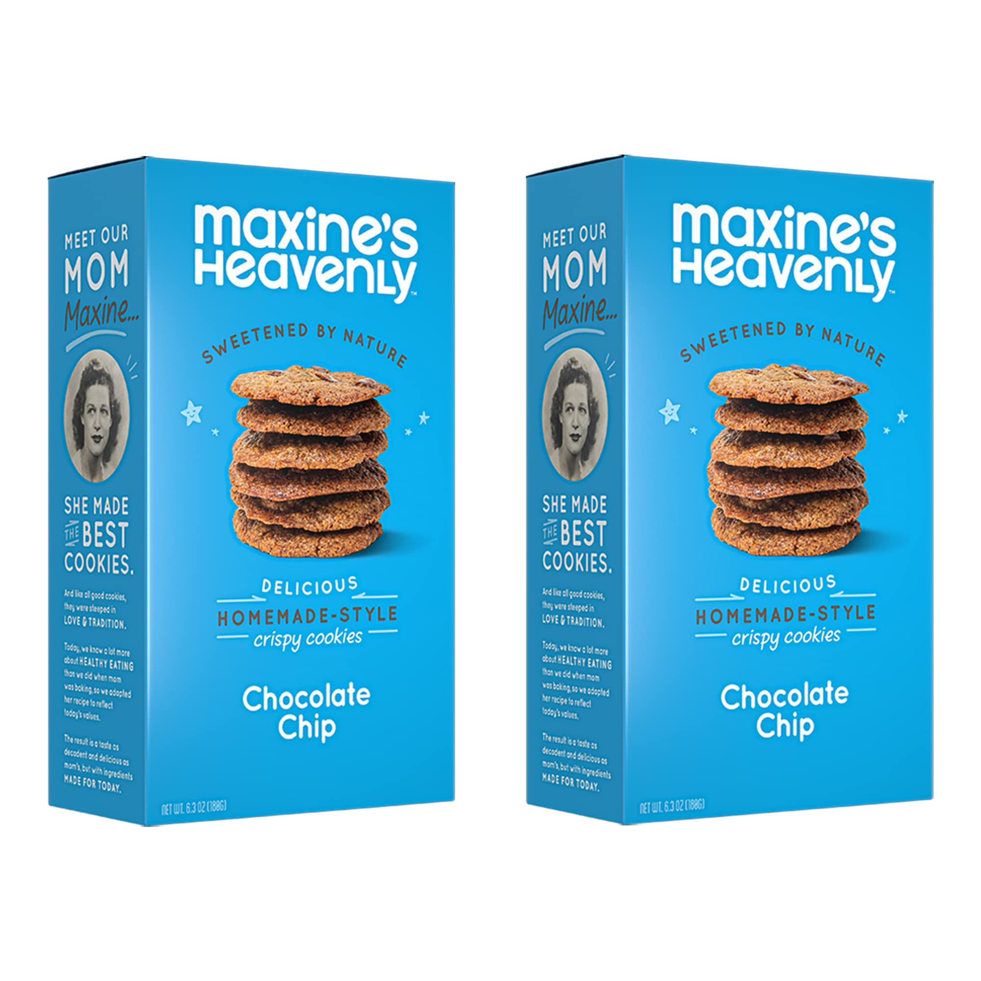 Maxine's Heavenly Crispy Chocolate Chip Cookies | Low Carb, Low Sugar, Vegan Snacks, Plant Based Snack, Kosher, Gluten Free Snack - Healthy Snacks | 2