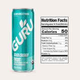 GURU Energy Drink Punch Variety Pack, Organic Sparkling Energy Drink with 140 MG Natural Caffeine + Real Fruit Juice + L Theanine for Workouts