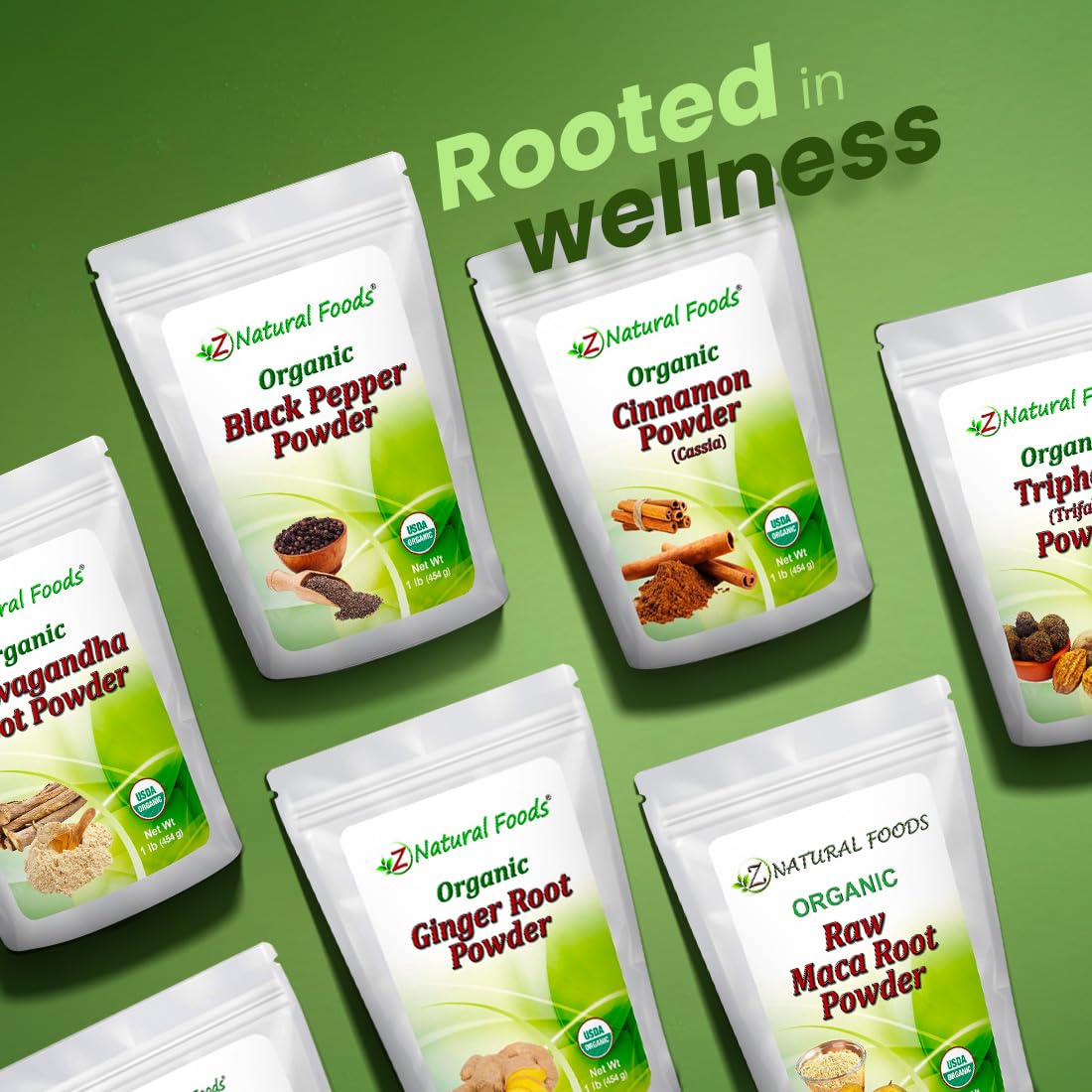 Z Natural Foods Organic Ginger Root Powder - Great for Tea, Juice, Smoothie, Cooking or Baking Recipes - Ground Superfood Spice Supplement - Raw, Non