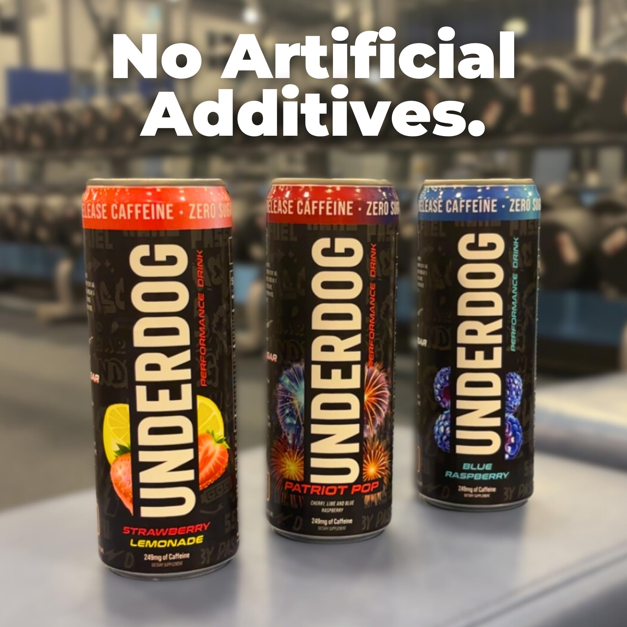 Underdog Performance Energy Drink, Variety Pack, Nootropics, Green Tea Extract, Citrulline, Clean, Sugar Free Fast & Slow Release 249mg Caffeine per