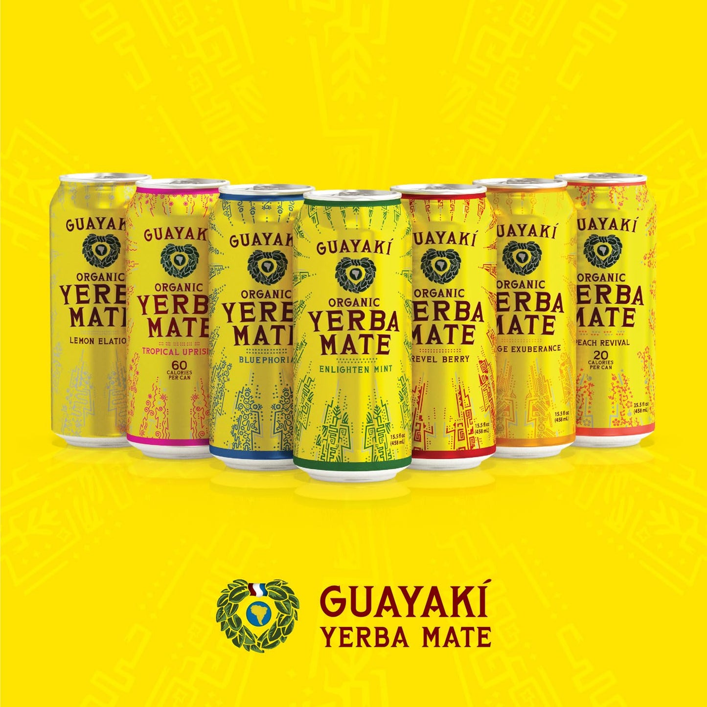 Yerba Madre Organic Yerba Mate, Clean Energy Drink Alternative, Peach Revival, 15.5oz, 150mg Caffeine