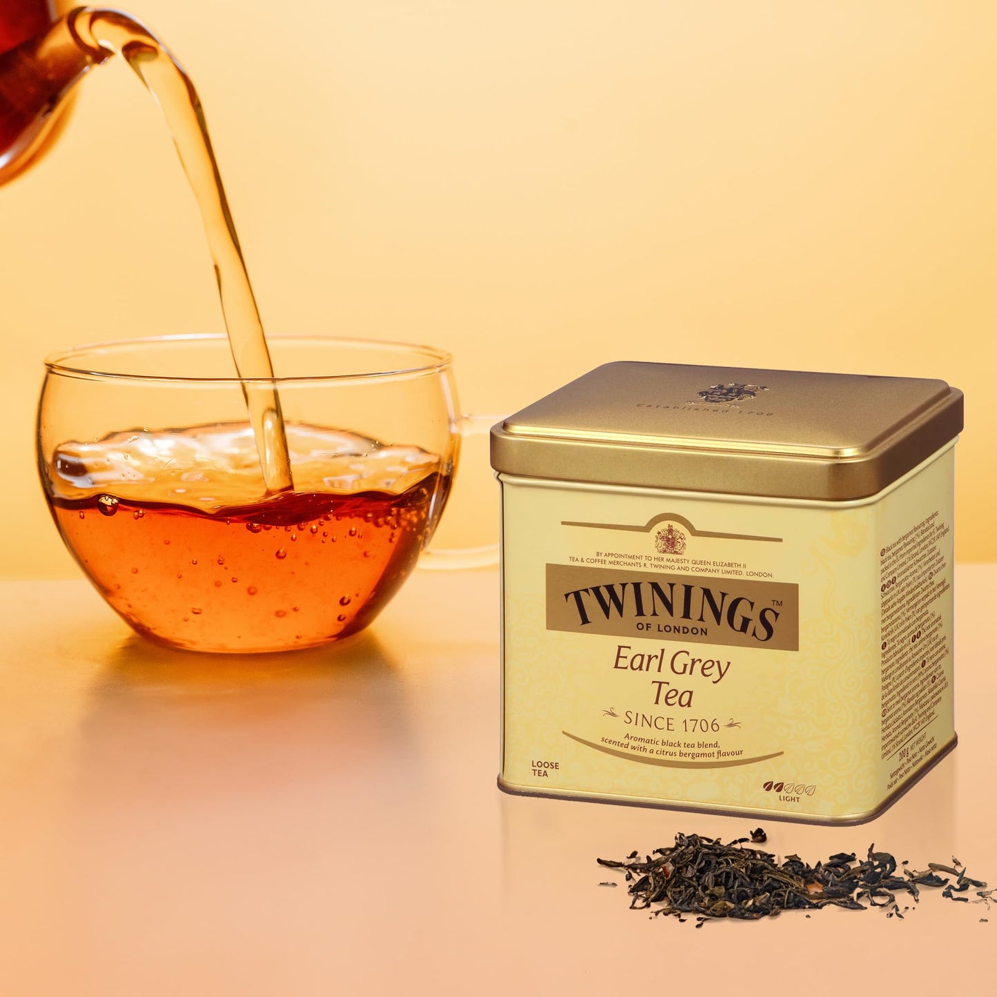 Twinings Earl Grey Loose Tea Tins, 7.05 Ounce Tins (Pack of 1), Smooth, Flavourful, Robust Black Tea Leaves, Caffeinated, Enjoy Hot or Iced
