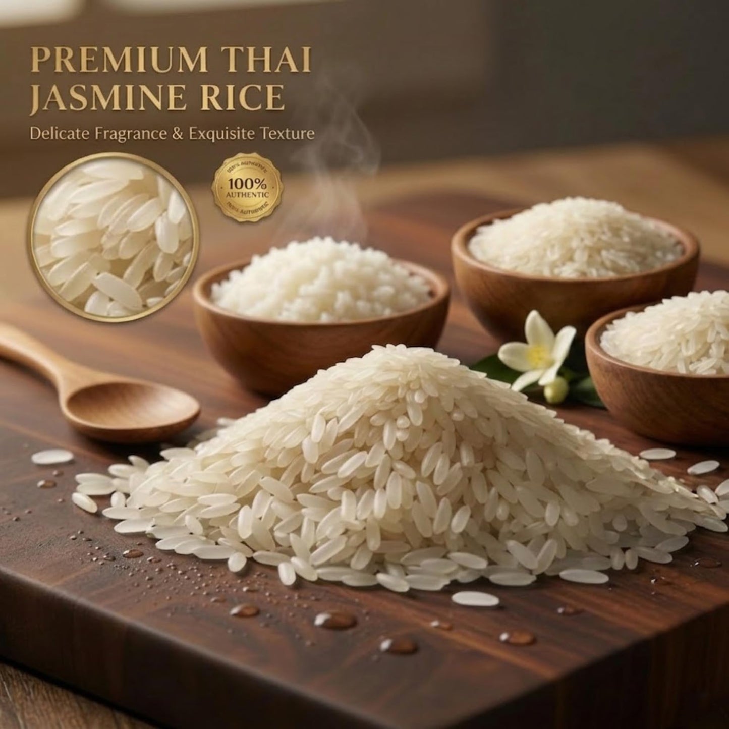 LaPlaineDuNord Jasmine Rice | Premium Quality Haitian Rice | Non-GMO - Gluten-Free Rice | Diabetic Friendly, Superior Taste & Sweet Fragrant | Suitable for Daily Healthy Cooking (3.5lbs)