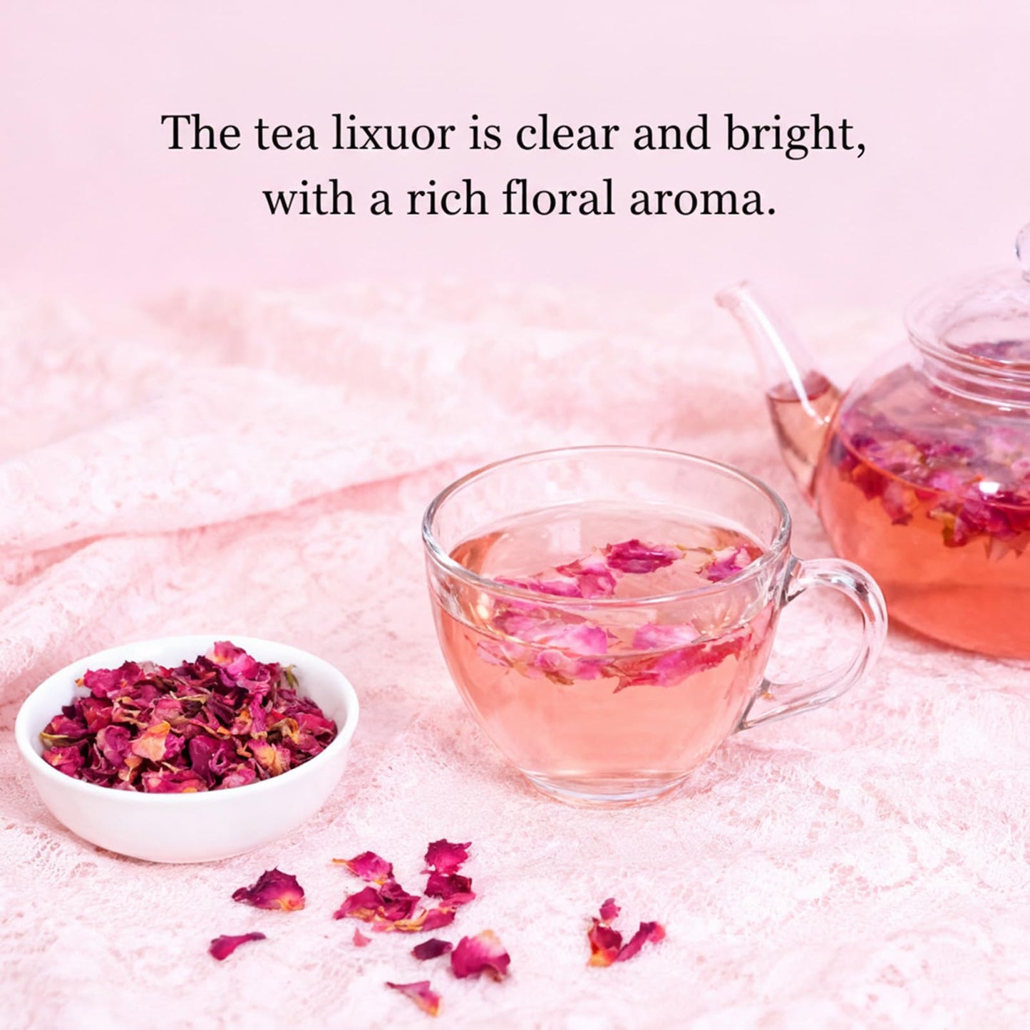 Dried Rose Petals - 7.05oz/200g, Food-Grade Edible Rose Petals, Dried Flower Petals for Tea, Baking, Flower Sprinkles & Wedding Cakes, Gourmet