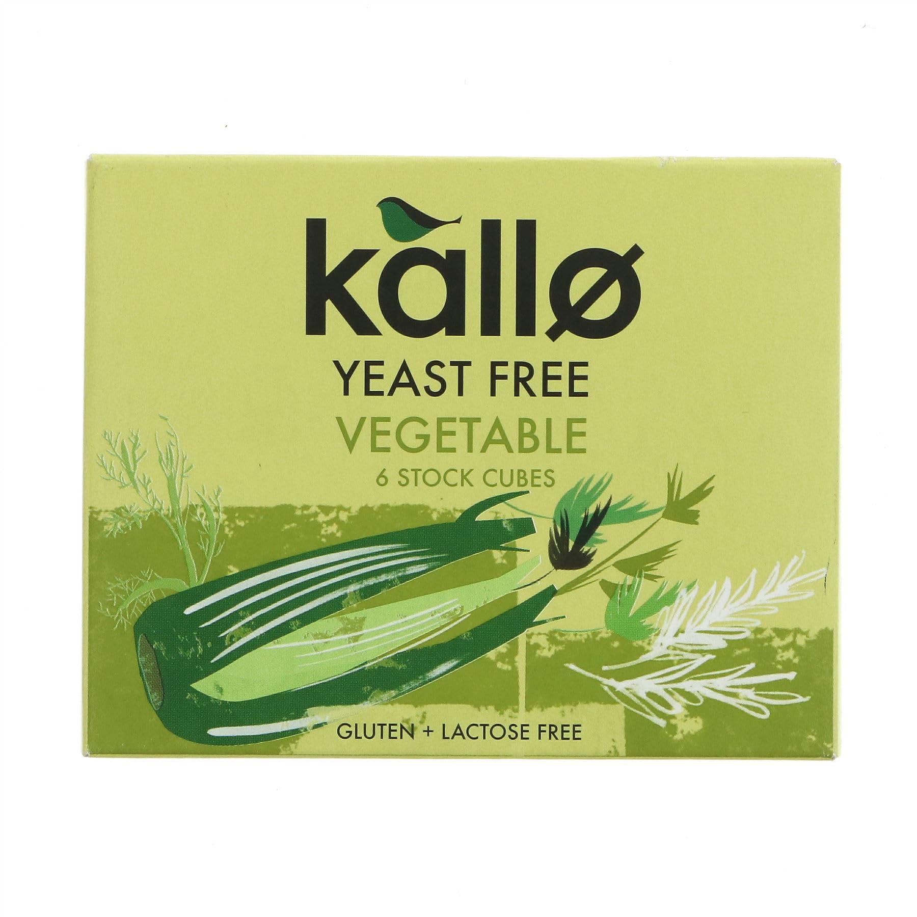 Kallo Yeast Free Vegetable Stock Cubes 66g - Pack of 6