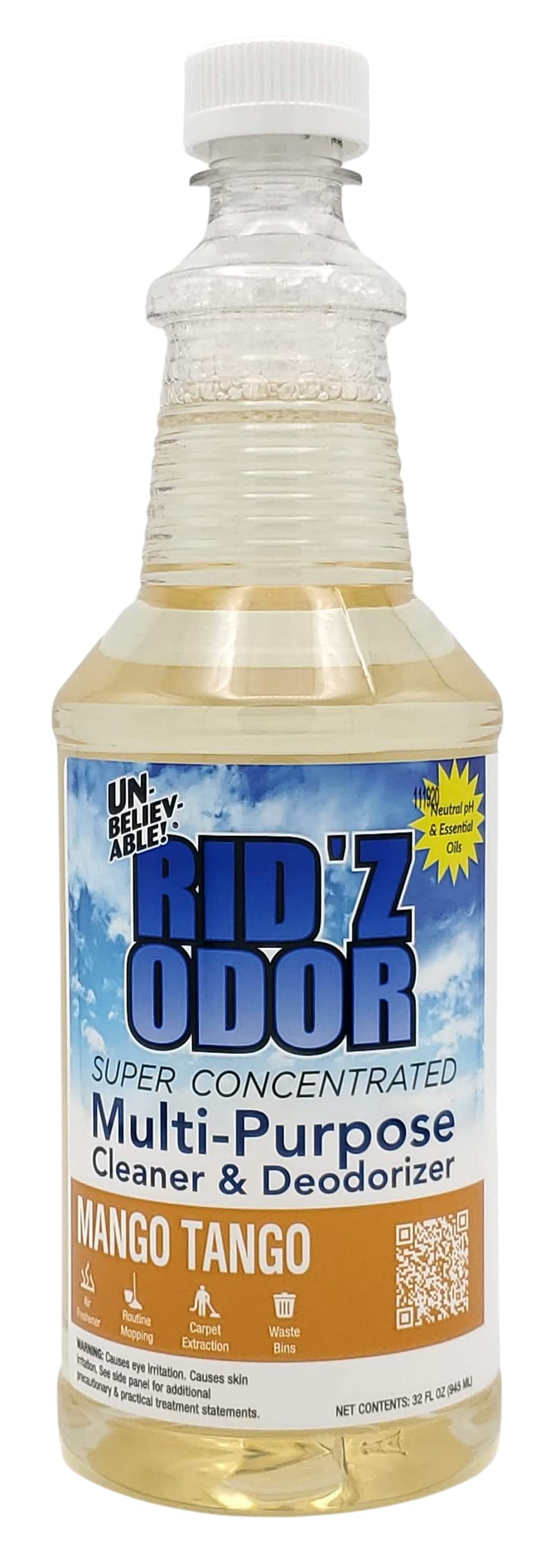 Unbelievable RID'Z Super Concentrate Multi-Purpose Cleaner & Deodorizer - Mango Tango, 1 Quart, 1 Count