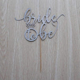AMINJIE Bride to Be Cake Topper for Bridal Shower / Wedding Shower / Engagement / Bachelorette / Hen Party Decorations, Double Sided Silver Glitter