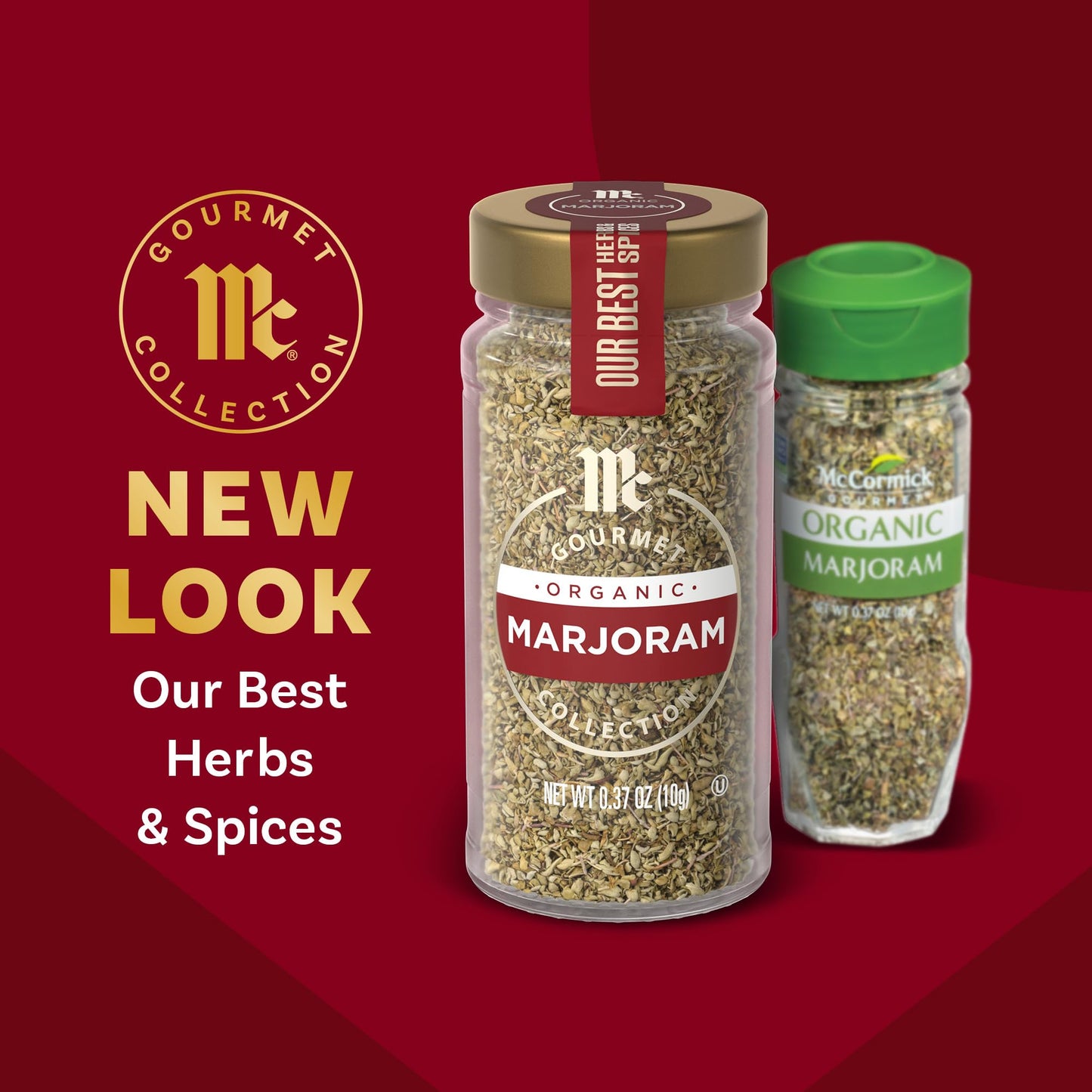 McCormick Gourmet Organic Marjoram, 0.37 Oz