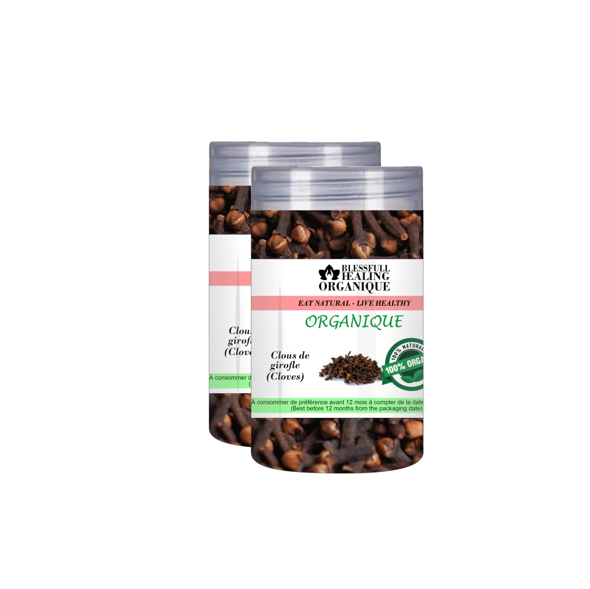 Blessfull Healing Organic Cloves 100 Gram (3.52 oz) Each (Pack Of 2) = 200 Grams, Vegan