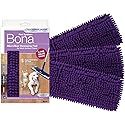 Bona Pet System Microfiber Sweeping Pads for Multi-Surface Floors - 3 Count - Washable and Reusable - Attracts & Traps Cat and Dog Hair - Fits All