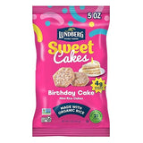Lundberg Sweet Cakes Birthday Cake | Mini Rice Cakes | Gluten-Free, Non-GMO | 4g Sugar, Whole Grain Snack | Monk Fruit Sweetened | 5oz Bag