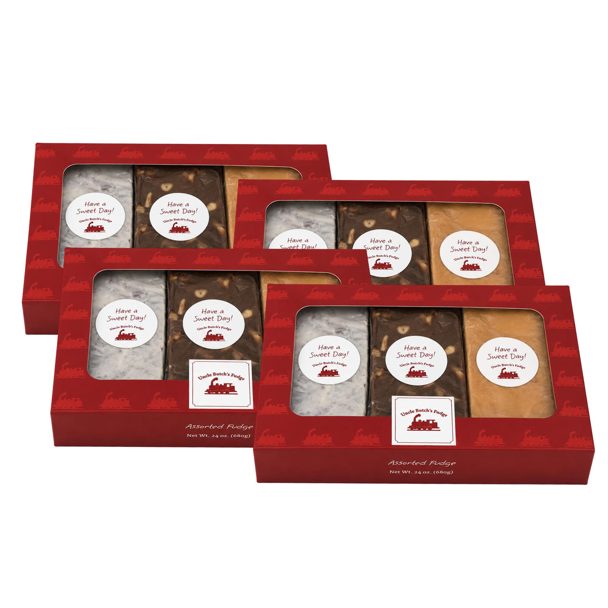Uncle Butch's Fudge Custom Box - Pick 3 Flavors, 24 oz (4 Pack)