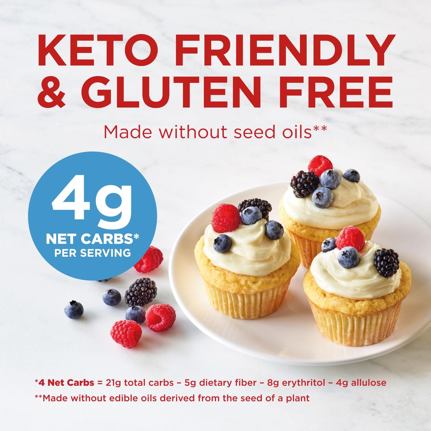 Duncan Hines Keto Friendly Classic Yellow Cake Mix, Zero Added Sugar, Gluten Free, 10.6 oz.