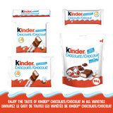 Kinder Chocolate Single Bars, 6-Pack. Individually Wrapped Milk Chocolate Bars (126g)