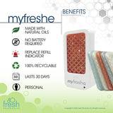 Fresh Products myfreshe Plug in Air Freshener Worry free No Heat No Glass Dry Fragrance Refills For Small Spaces Made in the USA Coconut Vanilla 2
