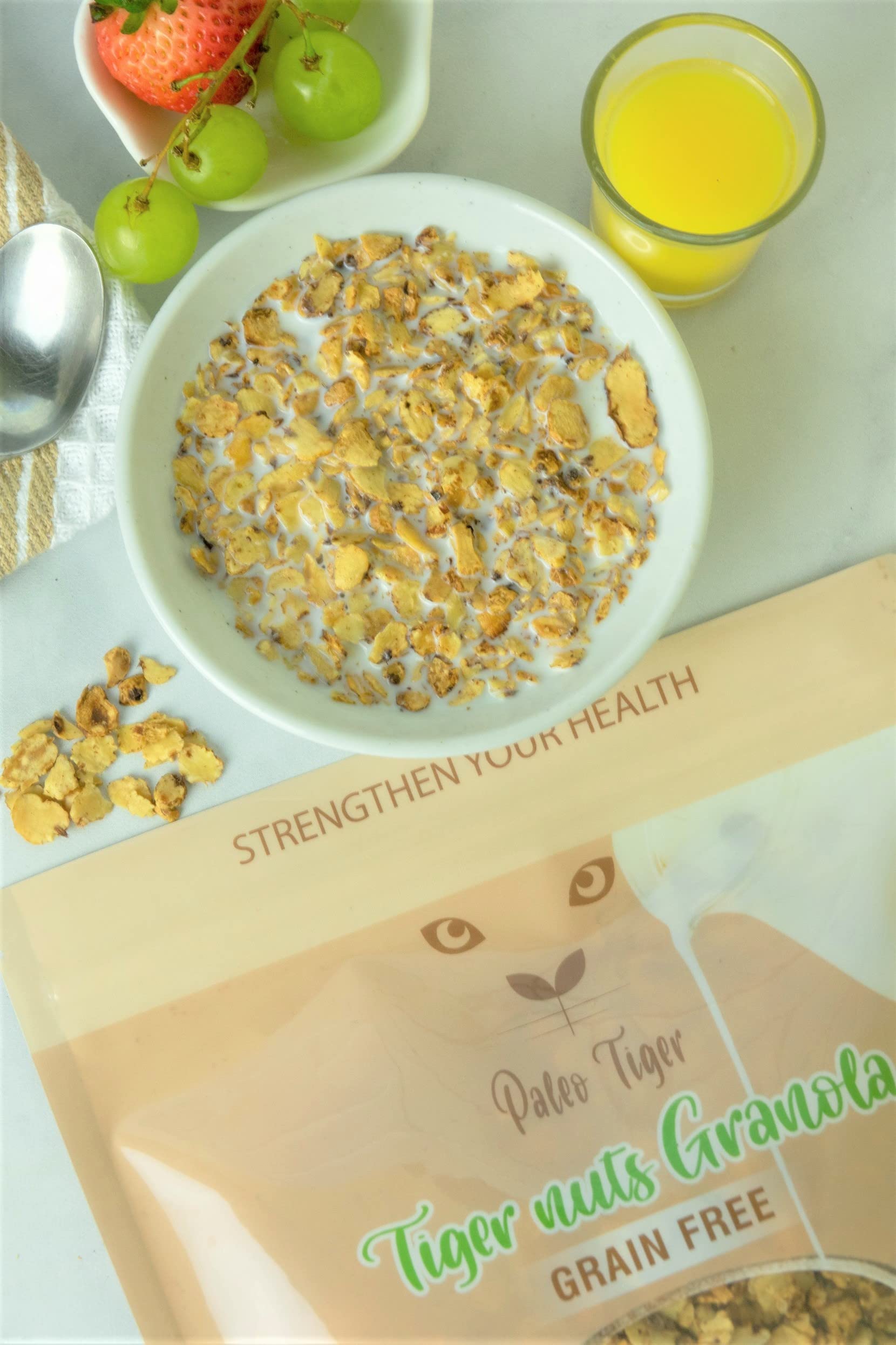 PALEO TIGER | Tiger Nuts Granola | AIP and Paleo Compliant | Nut Free High Prebiotic Ingredients | No Sugar Added | Whole 30 | Low Food Map | Low