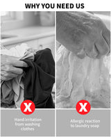 Geyynow 3PCS Dishwashing Cleaning Gloves + 3PCS Wire Dish Rags Set - Long Cuff Reusable Rubber Gloves & Non-Scratch for Kitchen, Cleaning, Gardening