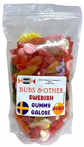 Bubs Godis Gummy and Other Swedish Gummy, Grahns, Aroma and other Sweet and Sour Fruity Gummy Mix 2lb (32oz)