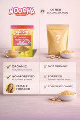 NOOCHA Organic Nutritional Yeast Flakes - Non-Fortified, Vegan Cheese Seasoning, Dairy-Free, Gluten-Free, High Protein Savory Sprinkle for Popcorn