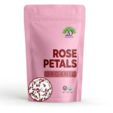 Dried Rose Petals - 100% Certified Organic - Herbs - Red Rose Petals for Loose Leaf Tea, Cocktails and Cakes - 4oz Resealable Bag - 1 Pack