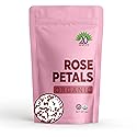 Dried Rose Petals - 100% Certified Organic - Herbs - Red Rose Petals for Loose Leaf Tea, Cocktails and Cakes - 4oz Resealable Bag - 1 Pack