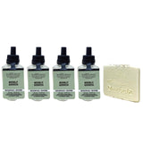 Bath & Body Works Moonlit Goddess 4 Wallflowers Home Fragrance Refill Bulbs with Natural Oats Soap Sample