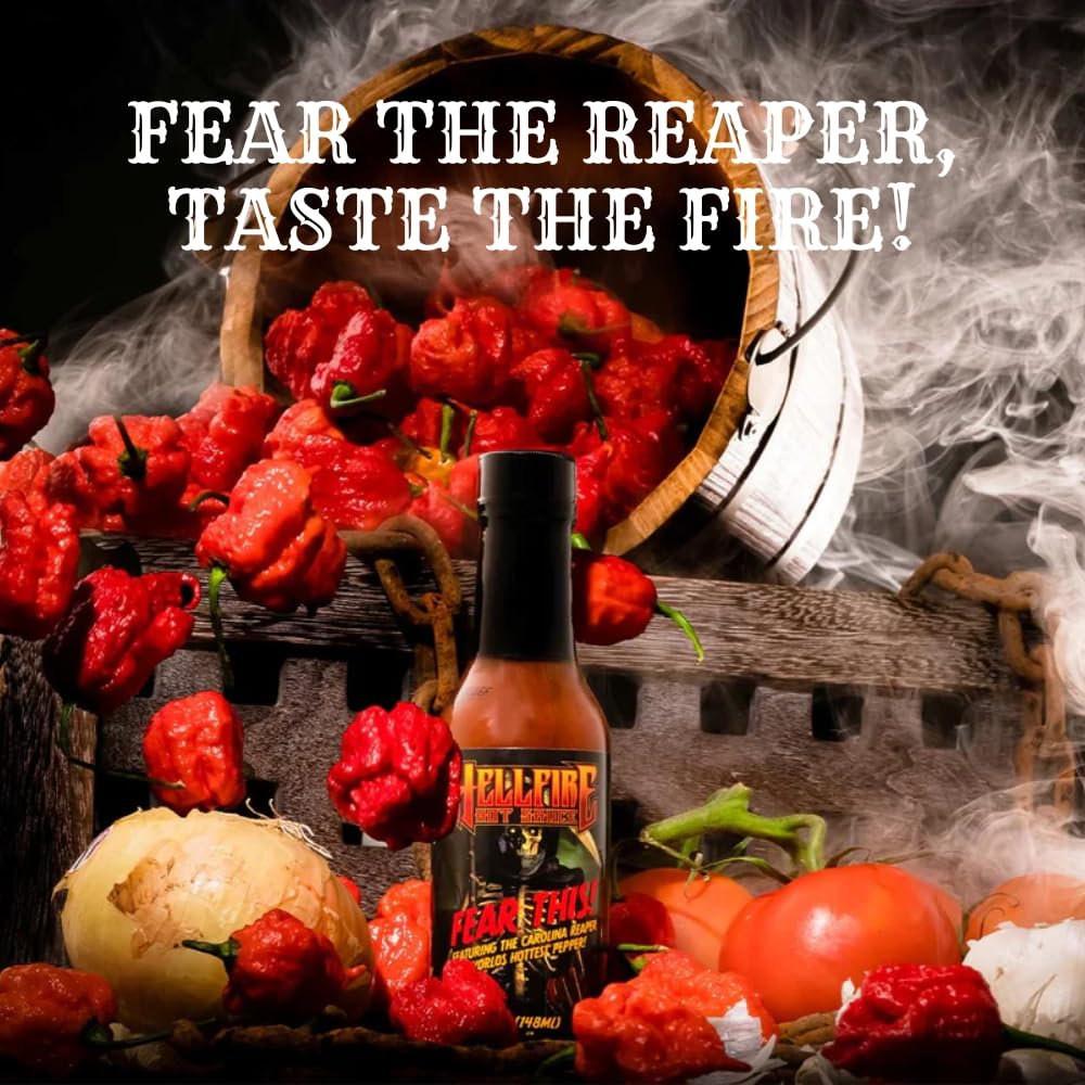 Hellfire Fear This! Award Winning Carolina Reaper Hot Sauce, 148ml