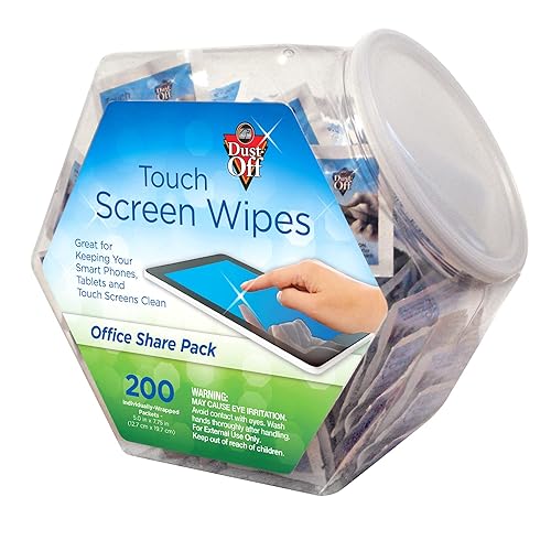 Falcon Touch Screen Wipes Office Share Pack (FALDMHJ)5.0 in x 6.0 in 200 Individual wrapped Packets