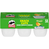 Pringles, Potato Crisps Chips, Sour Cream and Onion, Lunch Food, Snack Stacks, 8.8oz Tray (12 Count)