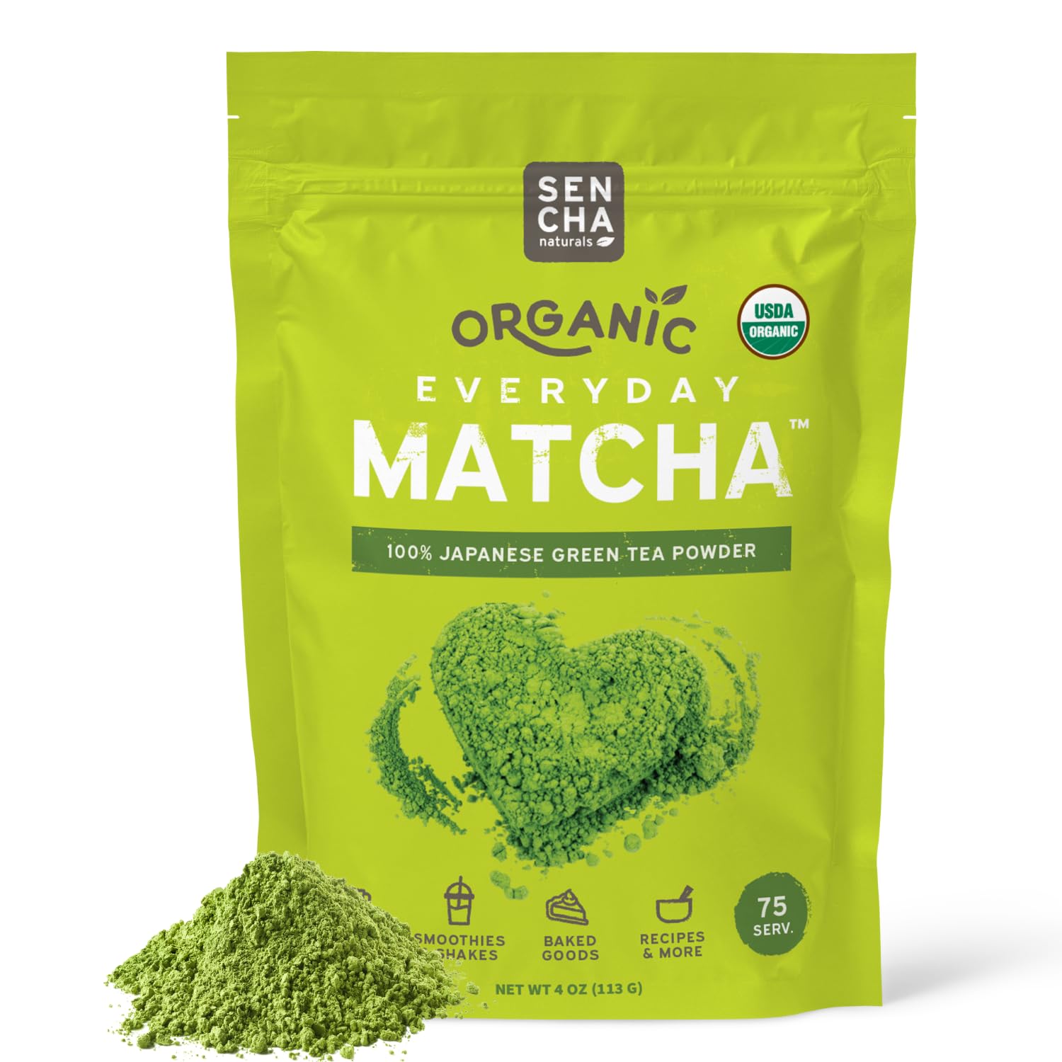 SEN CHA Naturals Organic Matcha Powder, Authentic Japanese Green Tea, Premium First & Second Harvest Culinary and Ceremonial Grade Matcha Powder