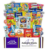 Snacks Variety Pack for Kids - 42 Count Snack Packs Variety Box - Camp Care Package Girl or Boy - Salty Sweet Snack Box - Snack Pack Candy Gift