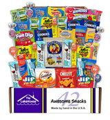 Snacks Variety Pack for Kids - 42 Count Snack Packs Variety Box - Camp Care Package Girl or Boy - Salty Sweet Snack Box - Snack Pack Candy Gift