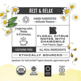 Numi Organic Chamomile Lemon Tea - 18 Tea Bags - Caffeine Free Calming Egyptian Chamomile & Lemon Myrtle - Caffeine Free Floral Citrus Herbal Tea