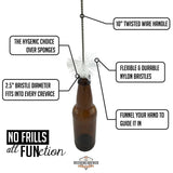 The Weekend Brewer 3pk Bottle Brushes great for cleaning Beer, Wine, Water, Soda, Kombucha, etc