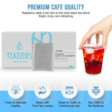 Teazzers Premium All Natural Raspberry Black Tea Bags - Great for Foodservice Commercial Ice Tea Brewers | Unsweetened USA-Made Bulk Tea