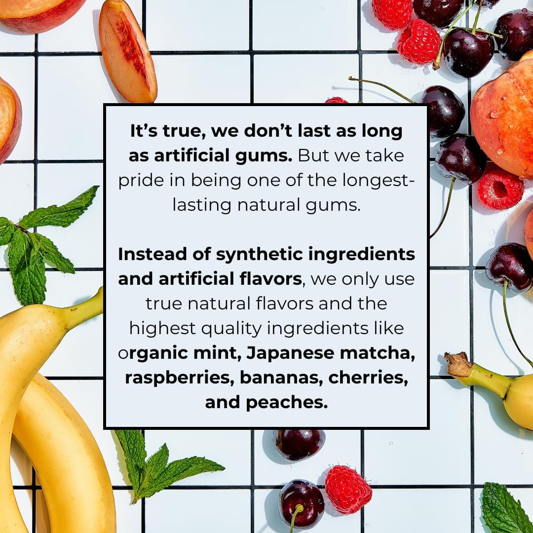 Refresh Gum, Xylitol, Natural, Sugar Free, Chewing Gum, Plastic Free, Natural Flavors & Organic Ingredients, Non GMO, Gluten Free, Vegan, 12 Count