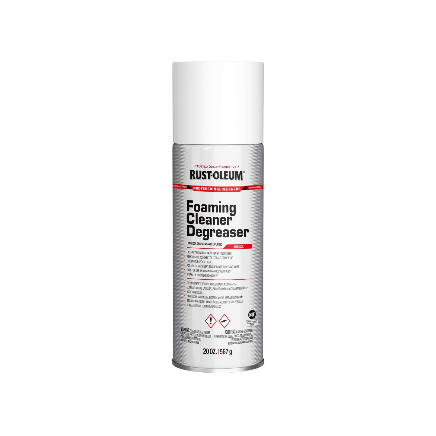 Rust-Oleum Professional Cleaners Foaming Cleaner Degreaser | 20oz Aerosol Can | Professional Strength