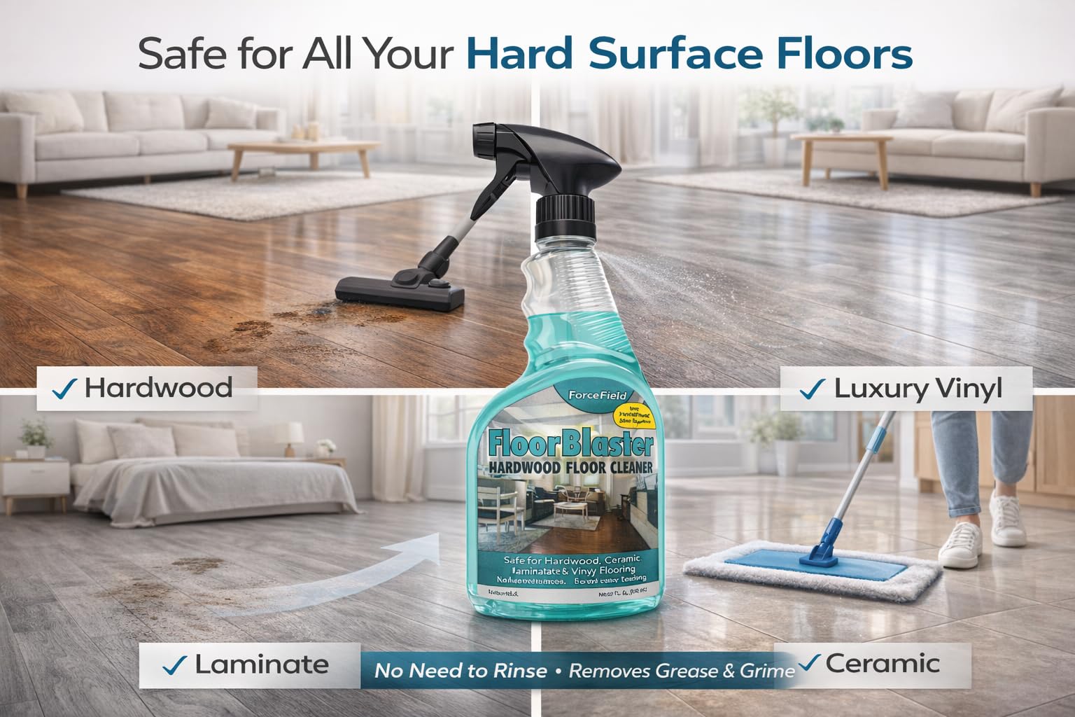 ForceField FloorBlaster Hardwood Floor Cleaner 32 oz