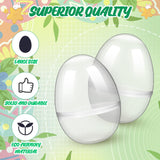 Silipull 36 Pack 3.1 Inch Jumbo Empty Plastic Eggs, Fillable Eggs for Egg Hunts, Candy Basket Stuffers, Party Favors, DIY Crafts(Clear)