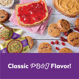 Vegan Snack Bars by Grab The Gold - Organic, Gluten Free, Vegan, Kosher, Dairy Free - 2.0 Oz - Peanut Butter & Jelly (4 Count)