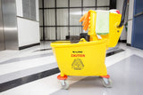 Alpine Mop Bucket & Side Wringer Combo - Heavy Duty & Commercial Janitorial Cart w/Spring Wringer on Wheels for Home & Industrial Cleaning