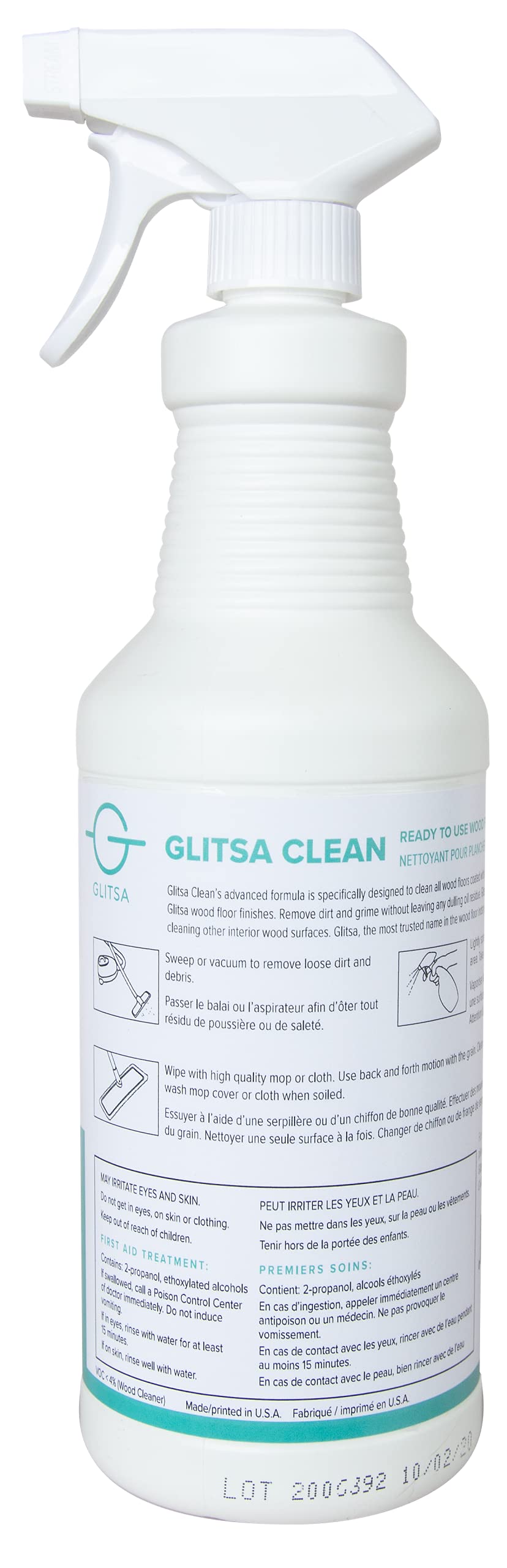 Glitsa Clean Hardwood Floor Cleaner - 32 oz Spray