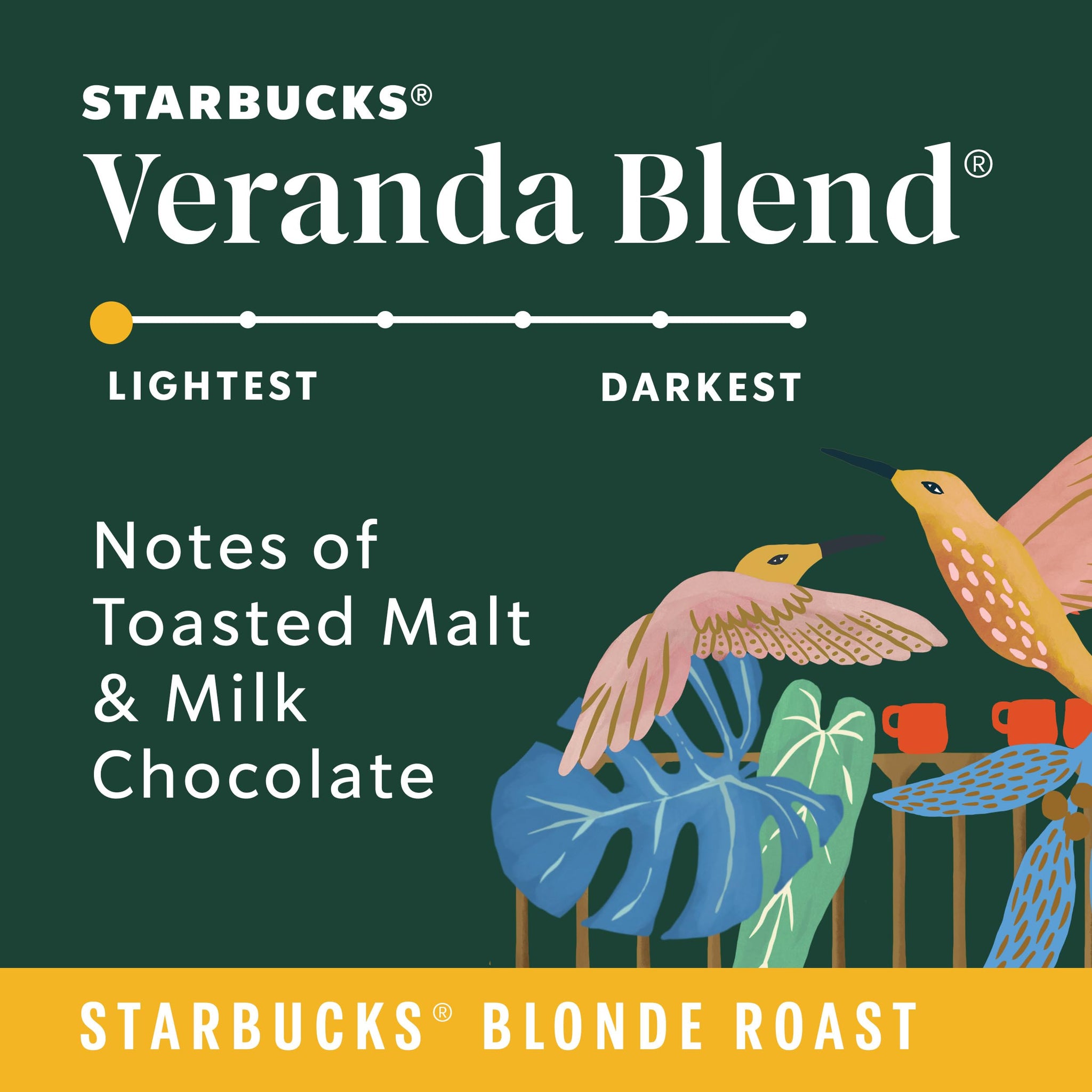 Starbucks K-Cup Coffee Pods, Starbucks Blonde Roast Hot or Iced Coffee, Veranda Blend, 10 Keurig Pods