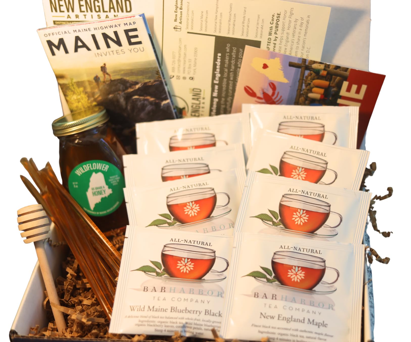 Maine Tea & Honey Gift Box (Premium)