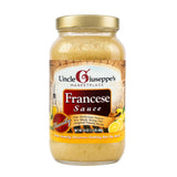 Uncle Giuseppe’s Francese Sauce, 24 oz | Classic Italian Lemon Butter Wine Sauce | Ready-to-Use Gourmet | All-Natural, No Preservatives [Pack of 2]