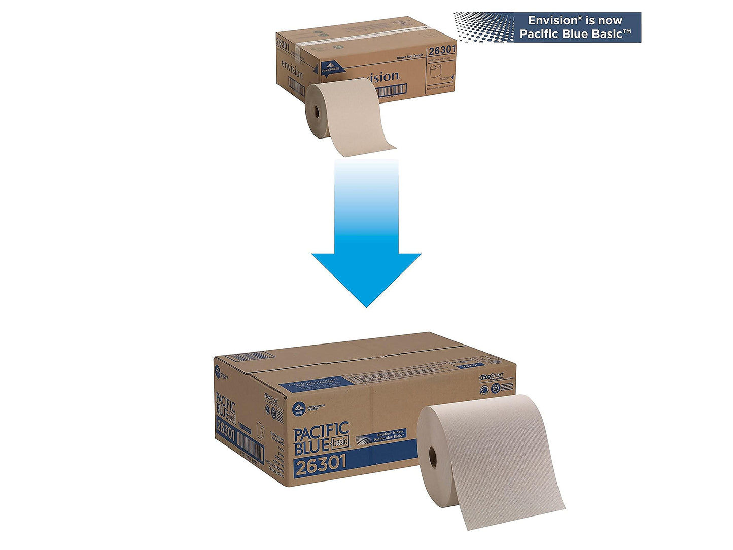 Georgia Pacific 26301 Envision Towel Roll Paper, Hi Capacity, 7.875" x 800", Brown