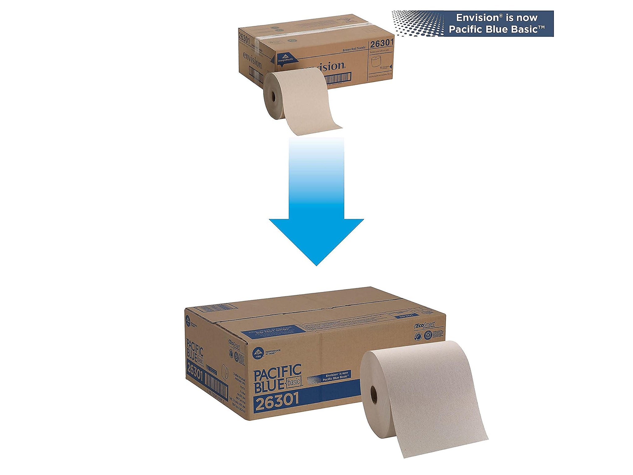 Georgia Pacific 26301 Envision Towel Roll Paper, Hi Capacity, 7.875" x 800", Brown
